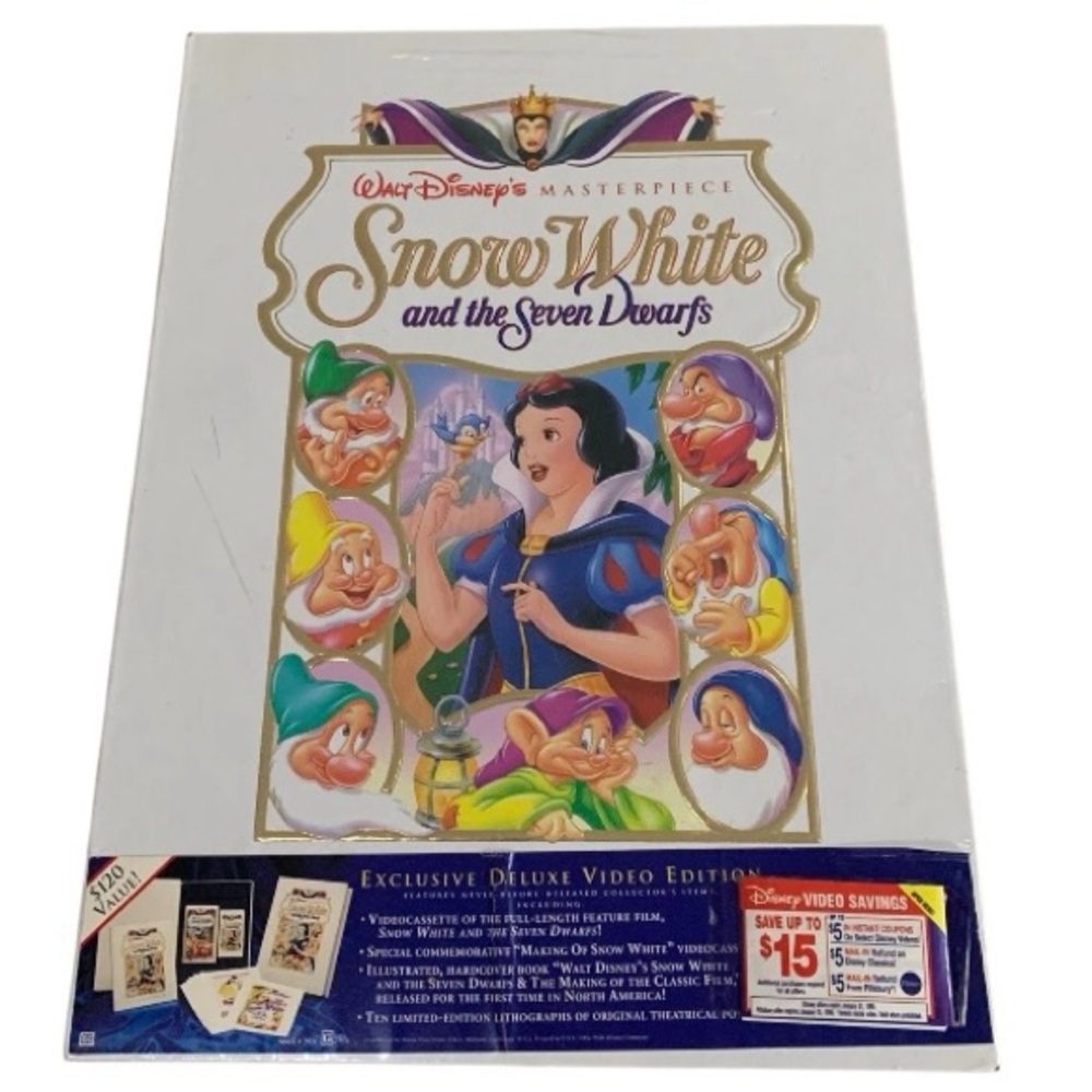 Disney's Masterpiece SNOW WHITE SEALED‎ Exclusive Deluxe Video Edition VHS Set